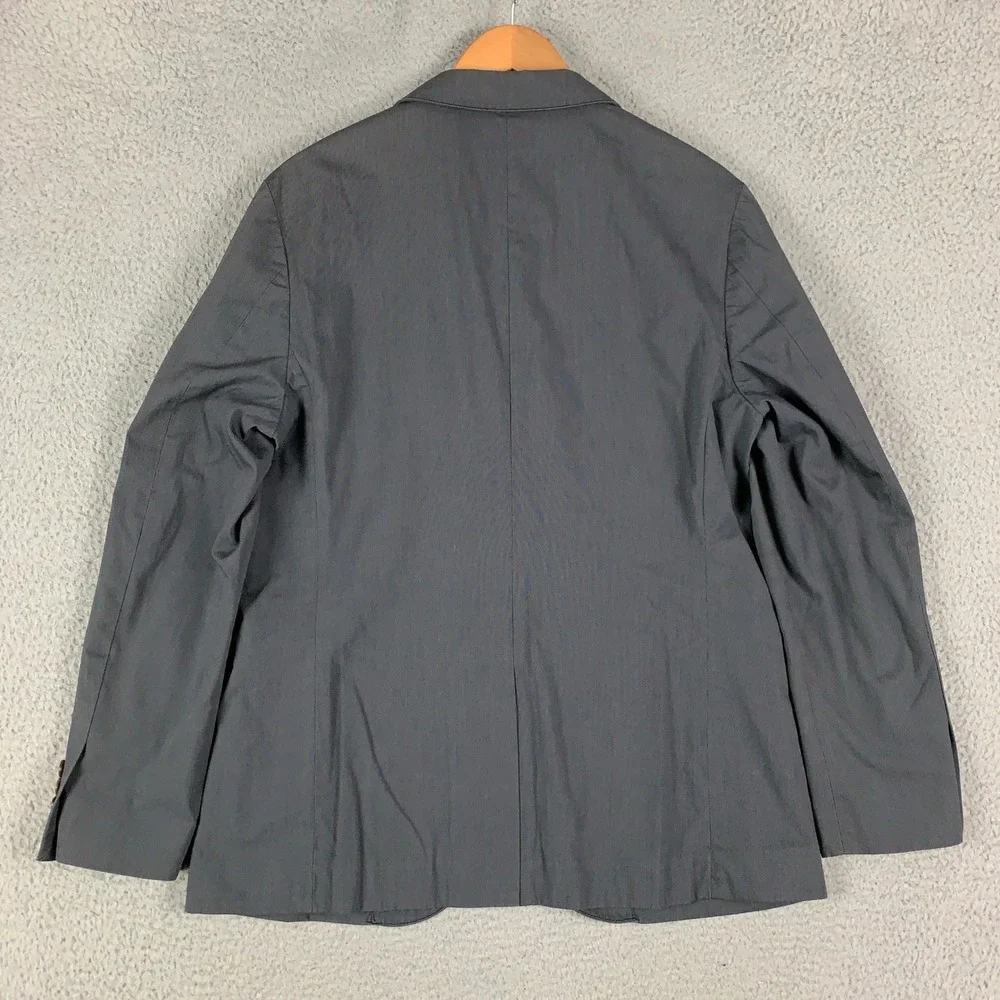 J Crew Thompson Blazer Men's Medium M Grey/Blue Unstructured Cotton Twill Jacket